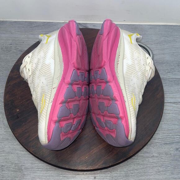 Hoka One One Mens Clifton 9 1127896 EBDB Cream Running Shoes Sneakers Size 7 D main image 4
